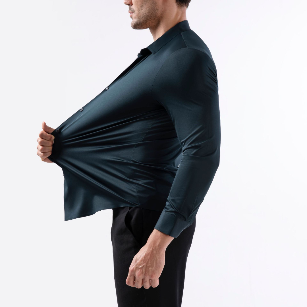 The "Infinite" Performance Dress Shirt | 4-Way Stretch & Zero-Iron