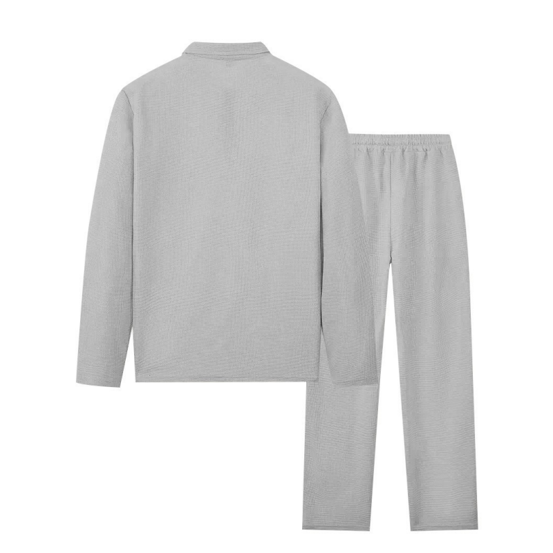 Cozy Waffle Zip Lounge Set