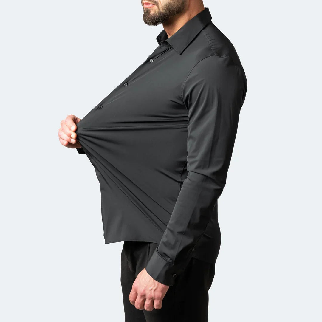 The "Infinite" Performance Dress Shirt | 4-Way Stretch & Zero-Iron