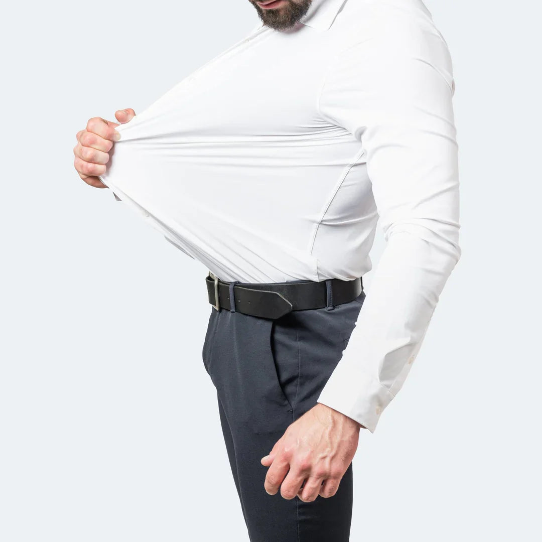 The "Infinite" Performance Dress Shirt | 4-Way Stretch & Zero-Iron